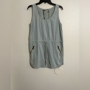 YFB Clothing Light blue Gray Sky  drawstring waist tencel dress SIZE MEDIUM NWT